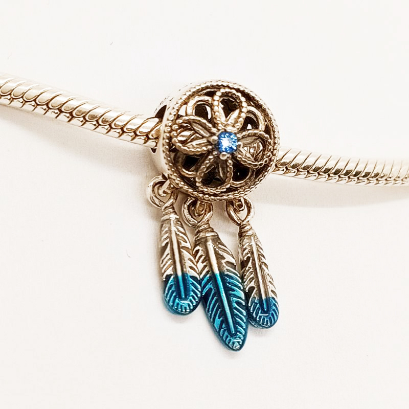 PANDORA UNICEF Blue Dreamcatcher Charm S925 ALE