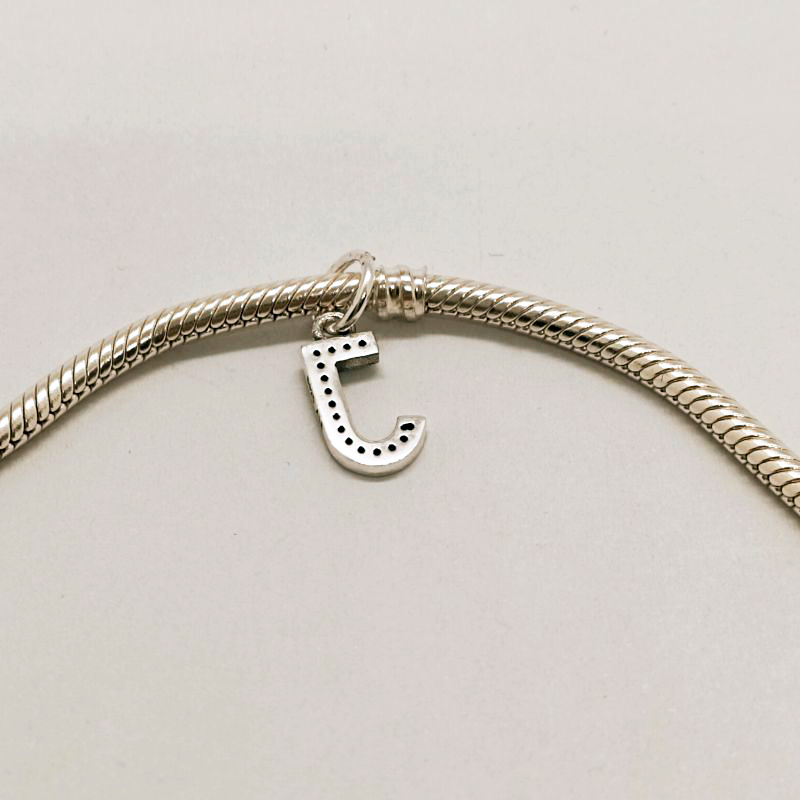 Pandora Sterling Silver Letter J Initial Dangle Charm