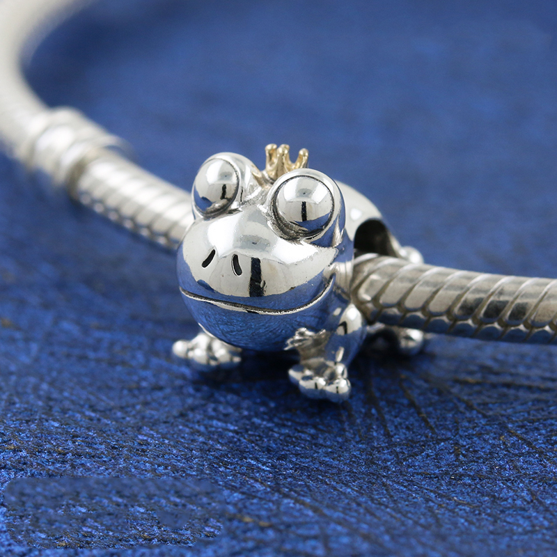 pandora two-coloured frog king charm pendant s925 ale