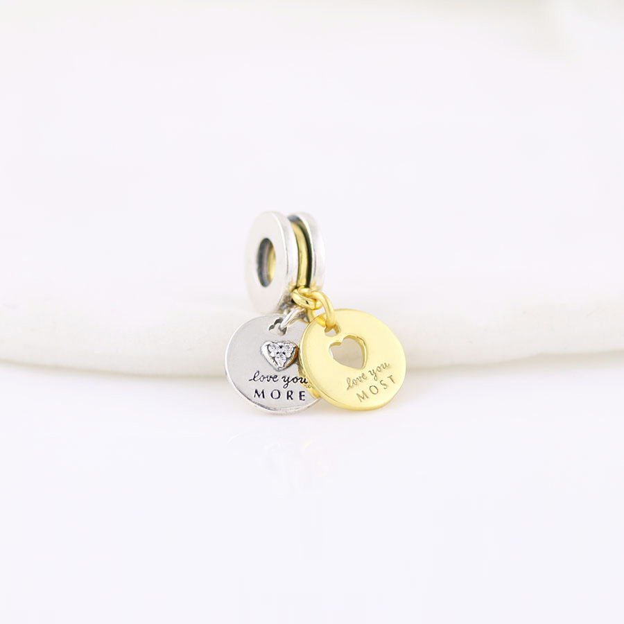 PANDORA SHINE CHARM MORE MOST LOVE DANGLE