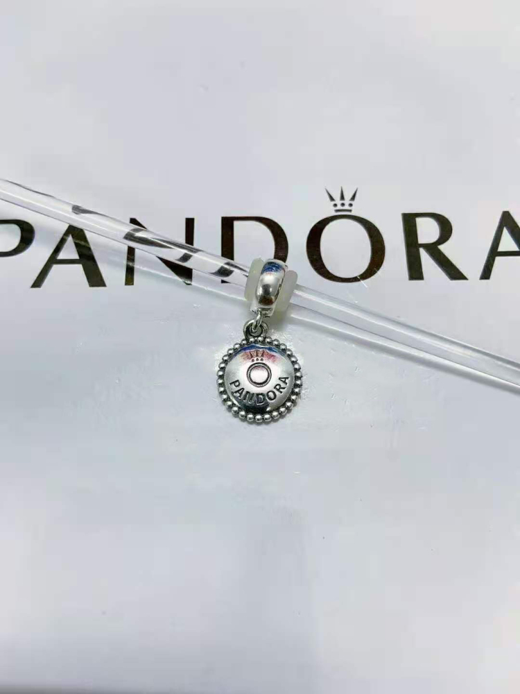 PANDORA Red Damour Budaoweng Charm ALE S925