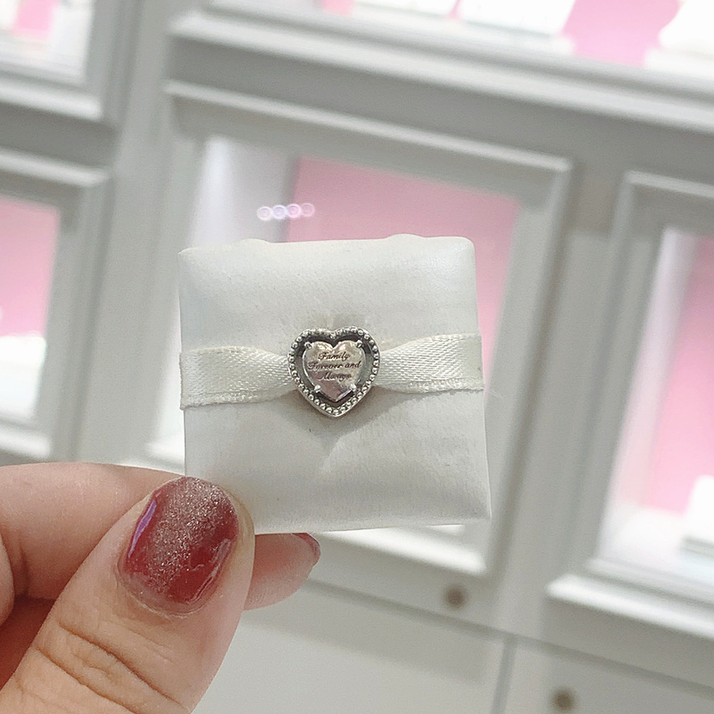 PANDORA Charm Sterling Silver ALE S925  OPENWORK HEART FAMILY TREE