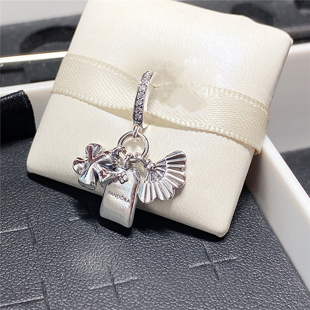 Pandora Sakura Omamori & Fan Dangle Charm S925 ALE