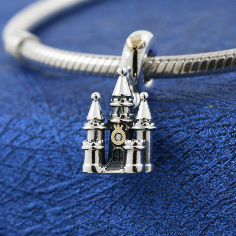 Pandora Two-tone Castle Dangle Charm S925 ALE