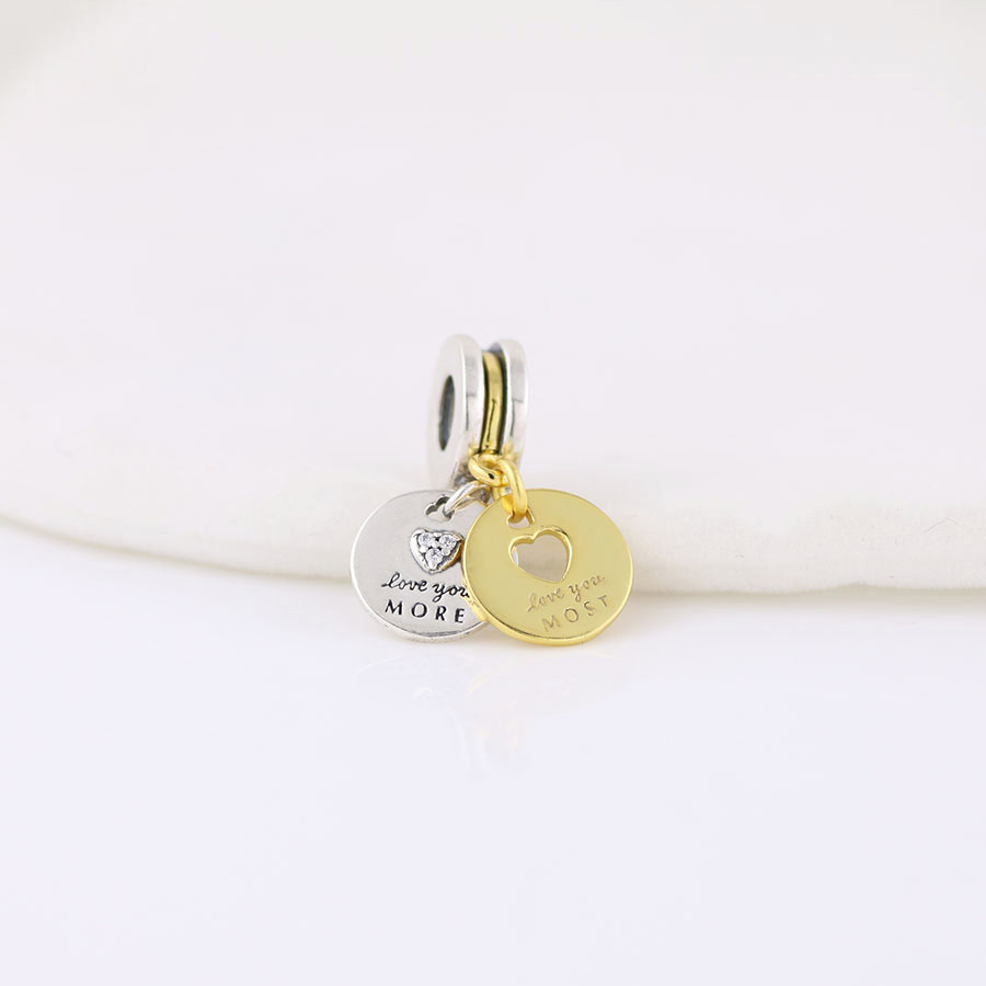 PANDORA SHINE CHARM MORE MOST LOVE DANGLE