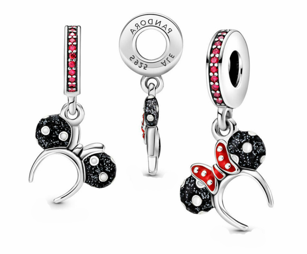 Pandora Glittering Minnie Ears Dangle Charm