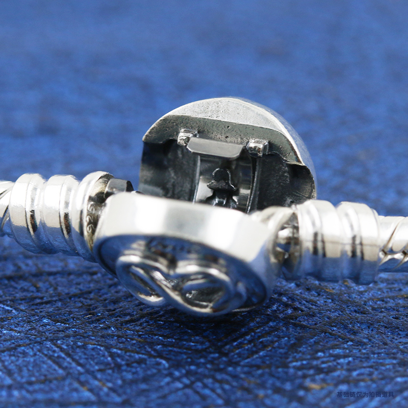 PANDORA 925 Silver Heart Infinity Charm Bracelet