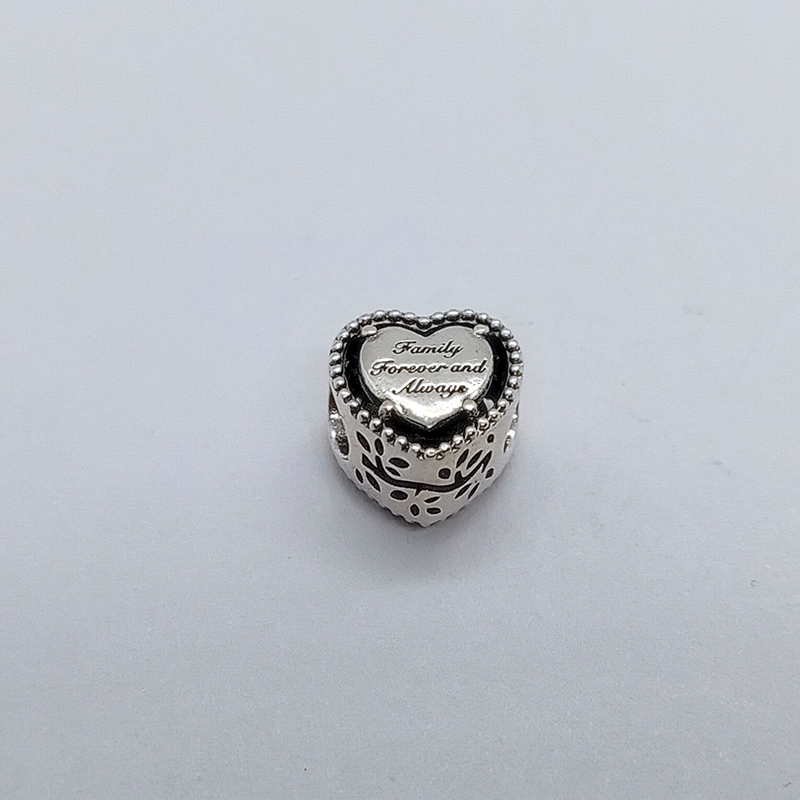 PANDORA Charm Sterling Silver ALE S925  OPENWORK HEART FAMILY TREE