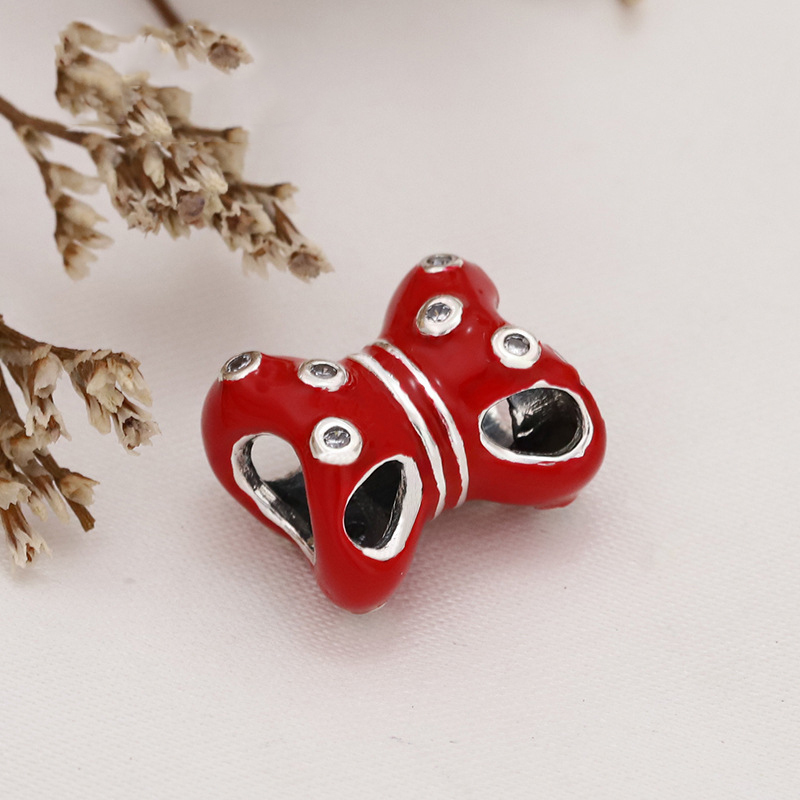 Pandora, , Minnie Mouse Pave Red Bow Charm