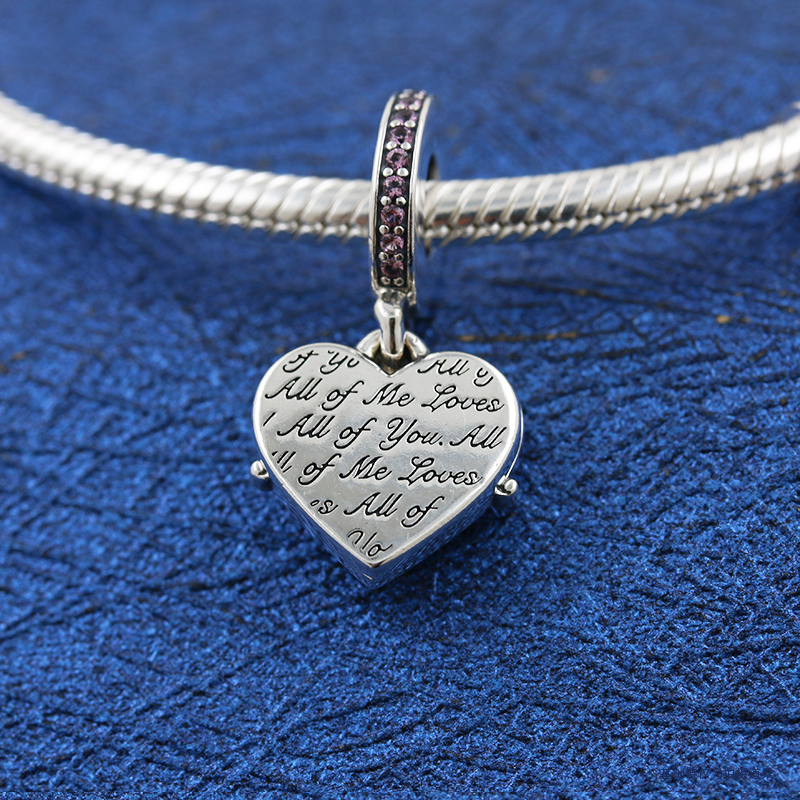 Pandora Heart & Mom Silver Mother's Day Gift Dangle Charm