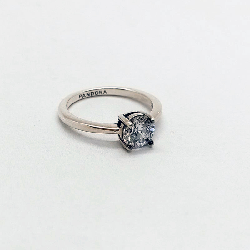 S925 Pandora  Sparkling Solitaire Ring gift POUCH