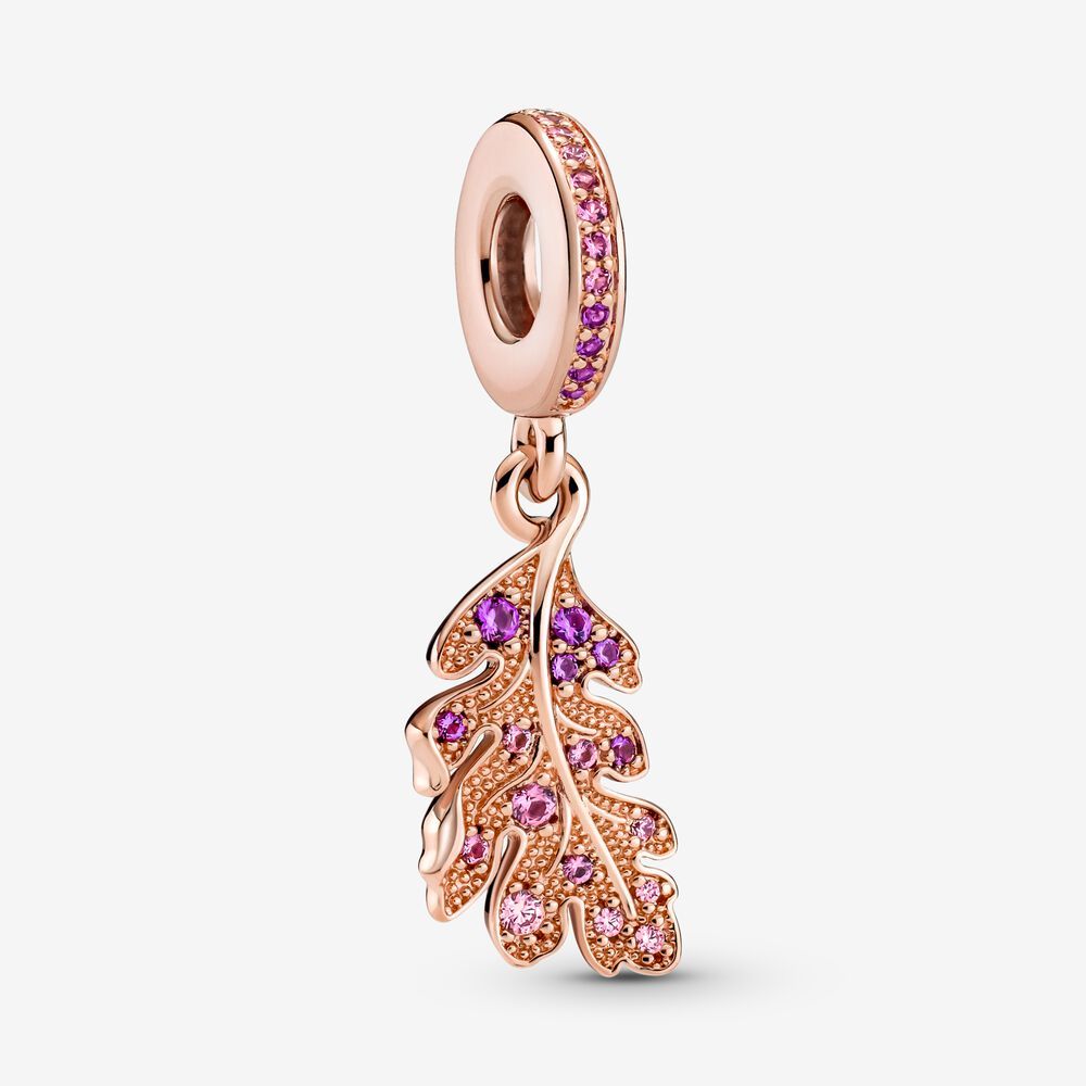 Pandora Oak Leaf Dangle Charm ALE MET