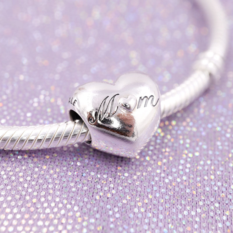 Pandora Heart & Clover S925 Sterling Silver Bead Gift Charm