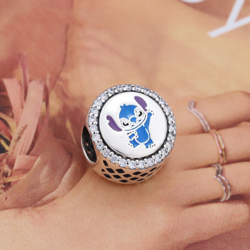 Pandora  Stitch and Angel Double Sided Sliding Charm S925 ALE