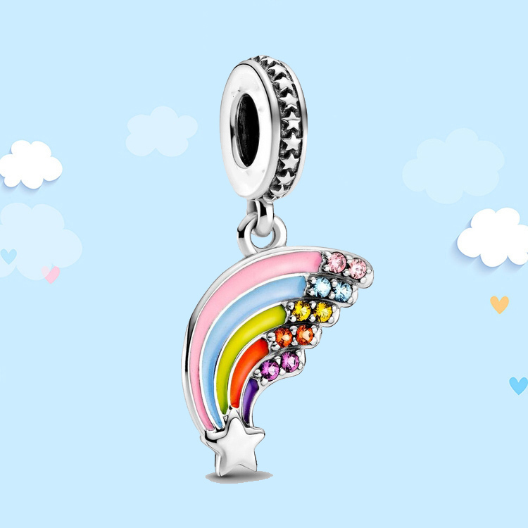 Pandora Colourful Rainbow Silver 925 Dangle Charm