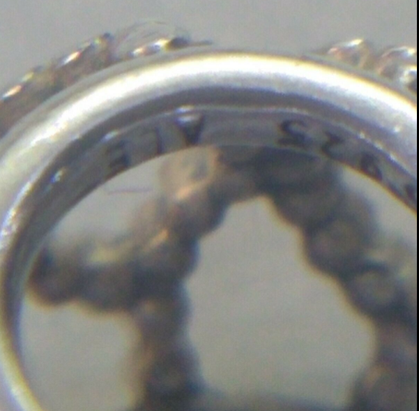 Pandora Silver Openwork Beaded Weave Cage Charm