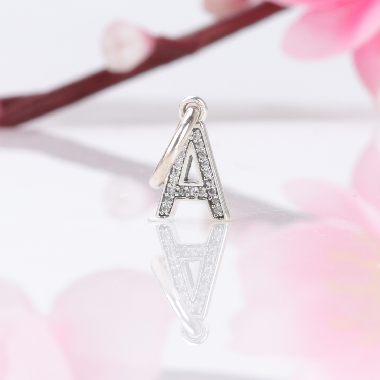 Pandora Sterling Silver Letter A Initial Dangle Charm