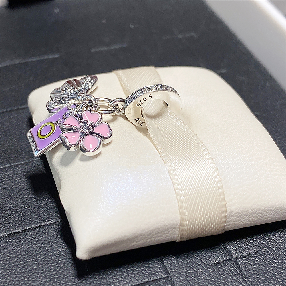 Pandora Sakura Omamori & Fan Dangle Charm S925 ALE