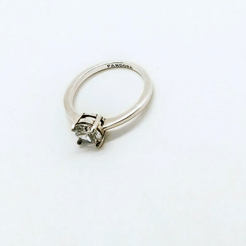 S925 Pandora  Sparkling Solitaire Ring gift POUCH