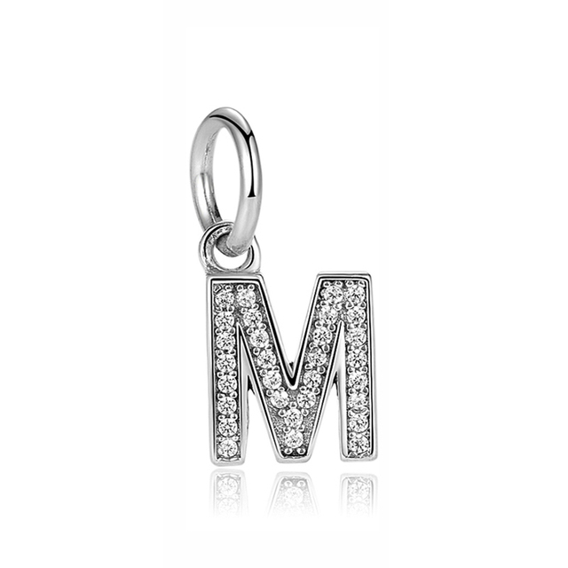 Pandora Sterling Silver Letter M Initial Dangle Charm