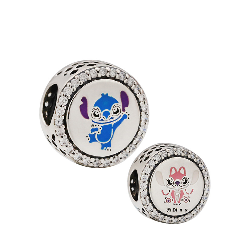 Pandora  Stitch and Angel Double Sided Sliding Charm S925 ALE