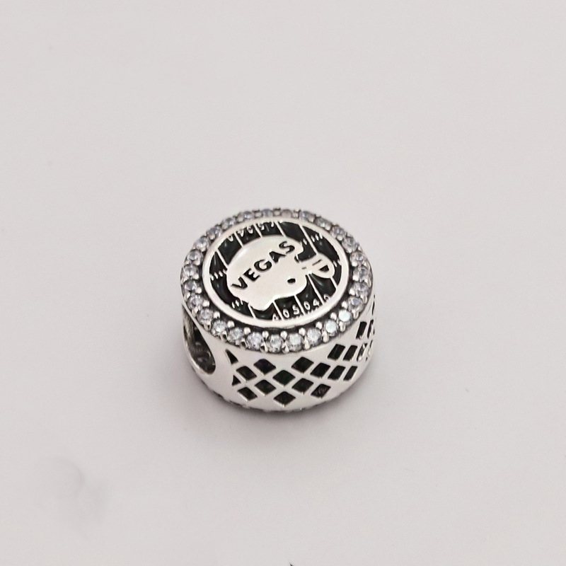 Pandora Las Vegas Raiders Silver Nation Double Sided Button Charm