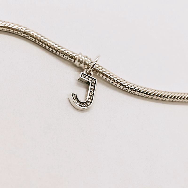 Pandora Sterling Silver Letter J Initial Dangle Charm
