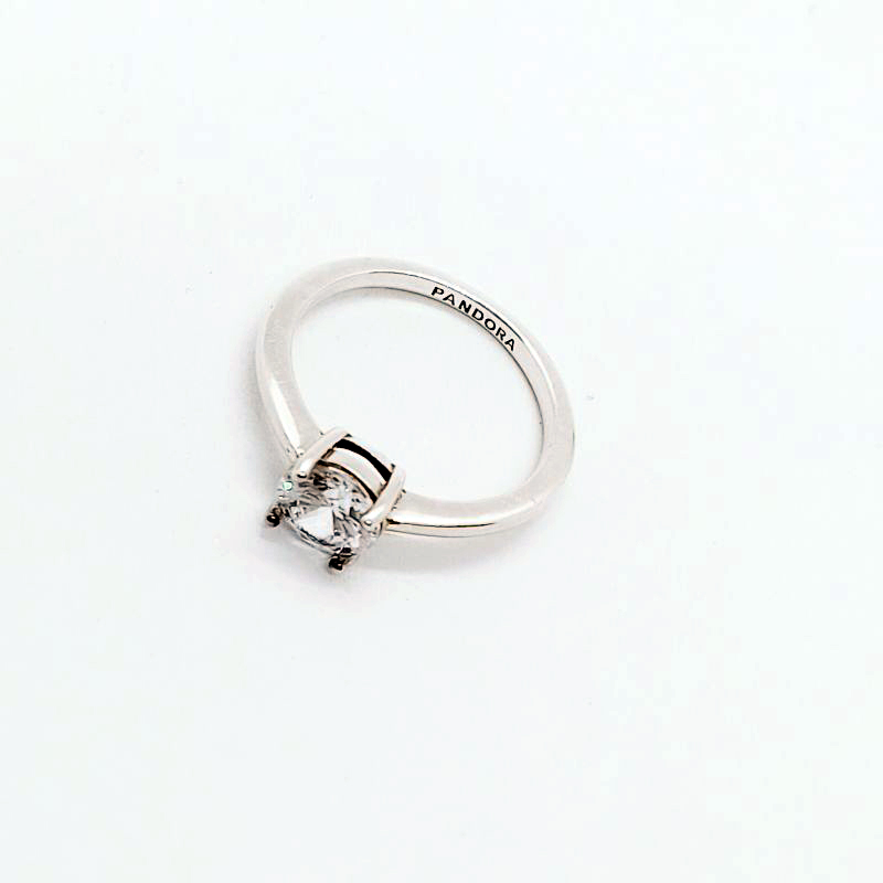 S925 Pandora  Sparkling Solitaire Ring gift POUCH