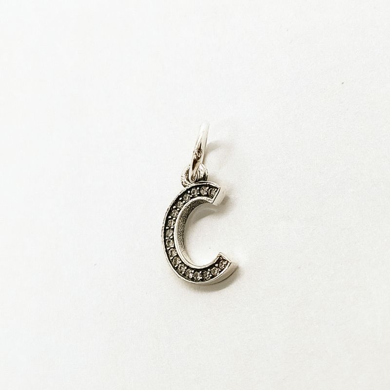 Pandora Sterling Silver Letter C Initial Dangle Charm