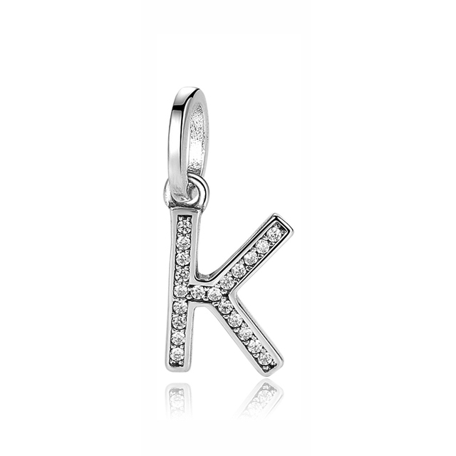 Pandora Sterling Silver Letter K Initial Dangle Charm