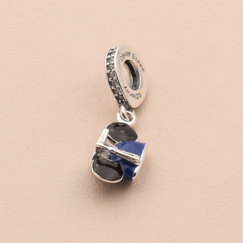 Pandora  Mickey Mouse Graduation Ear Hat Silver Charm