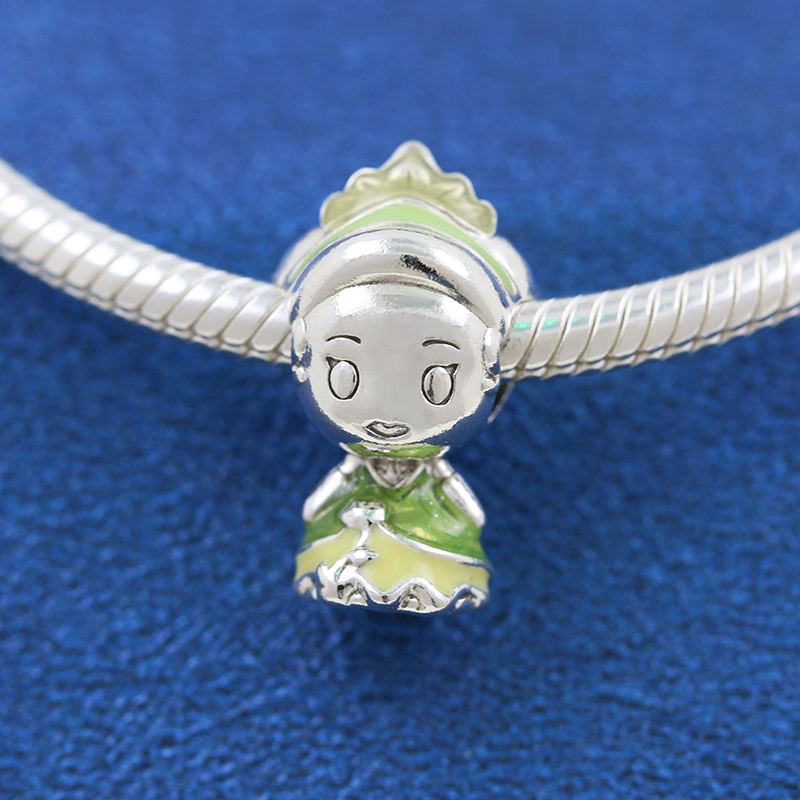 Pandora  Princess Tiana And The Frog Silver Bead Charm