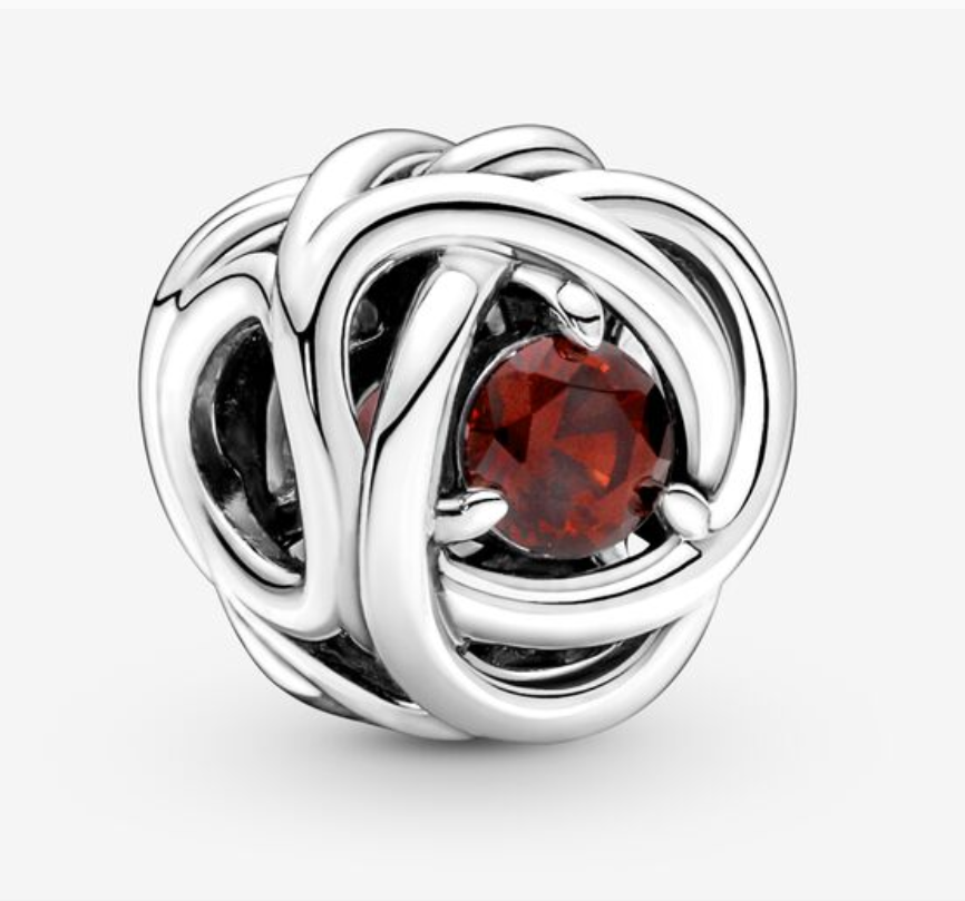 Pandora  January Birthstone Eternity Circle Charm S925 ALE   Gift bag