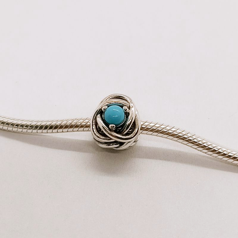Pandora December Birthstone Eternity Circle Charm S925 ALE   Gift bag