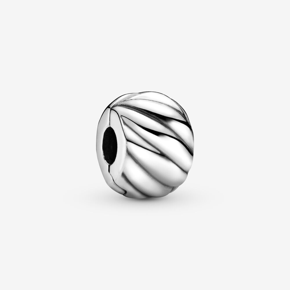 Pandora Feathered Sterling Silver Charm Clip