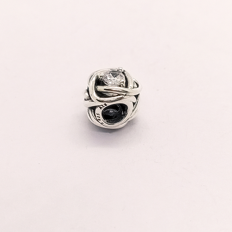 Pandora  April Birthstone Eternity Circle Charm S925 ALE   Gift bag