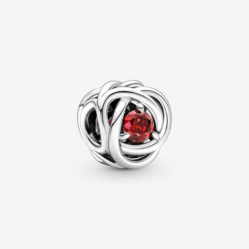 Pandora  July Birthstone Charm Eternity Circle Bangle Gift Set