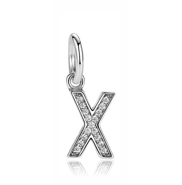 Pandora Sterling Silver Letter X Initial Dangle Charm