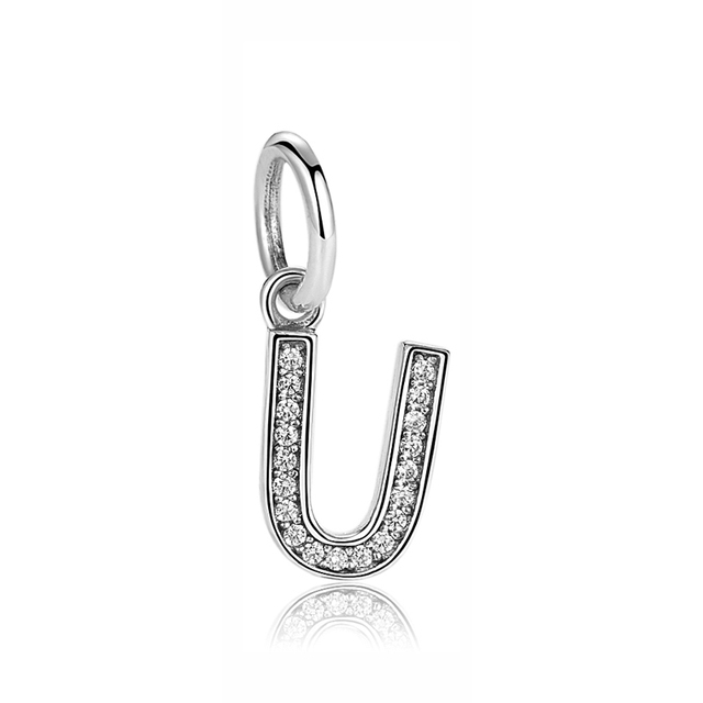 Pandora Sterling Silver Letter U Initial Dangle Charm