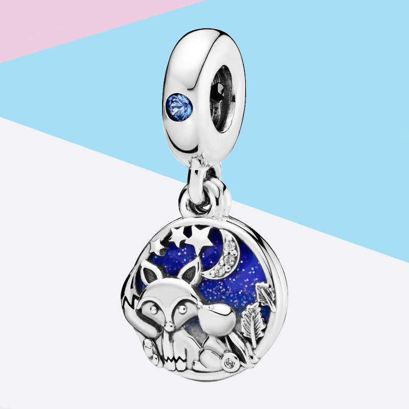 Pandora Sterling Silver Charm Fox and Rabbit S925 ALE Charm
