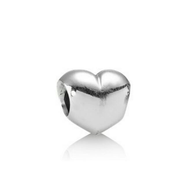 PANDORA Moments 925 Sterling Silver Puffy Polished Heart Charm