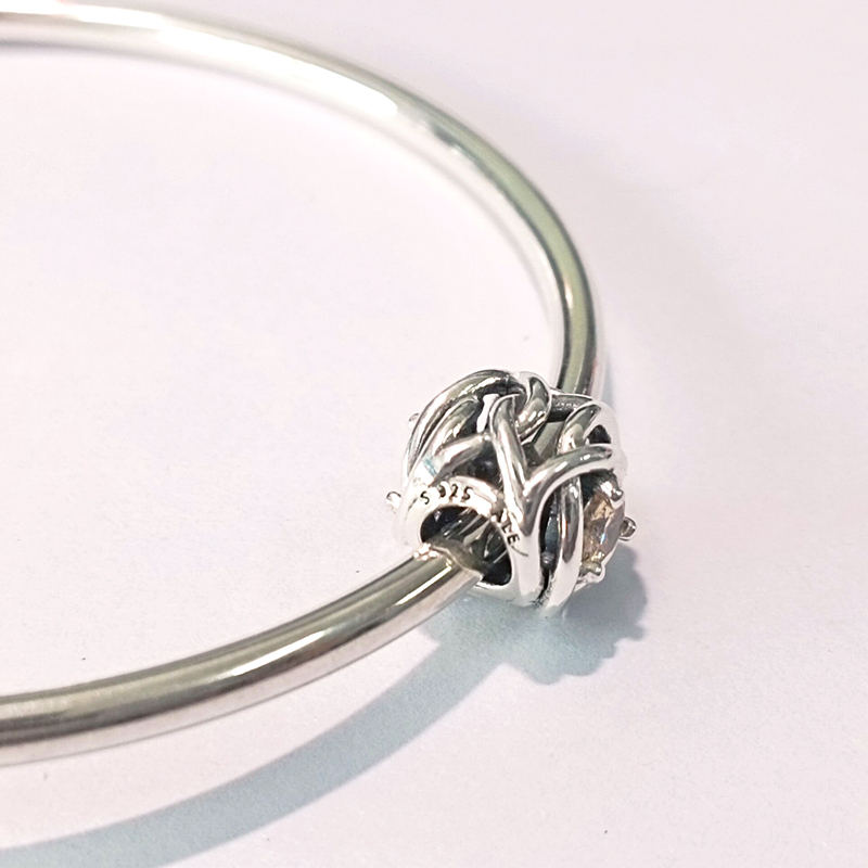 Pandora November Birthstone Charm Eternity Circle Bangle Gift Set Gift bag ALE
