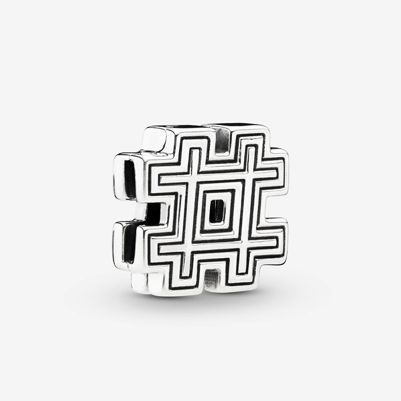 PANDORA REFLEXIONS HASHTAG SYMBOL CLIP ALE CHARM