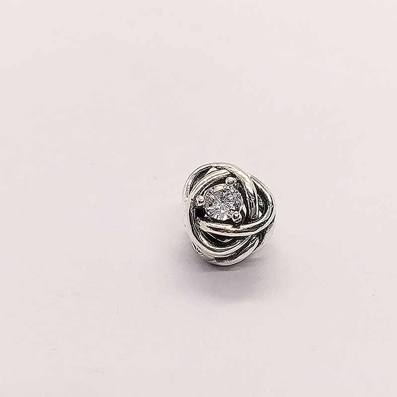 Pandora  April Birthstone Eternity Circle Charm S925 ALE   Gift bag