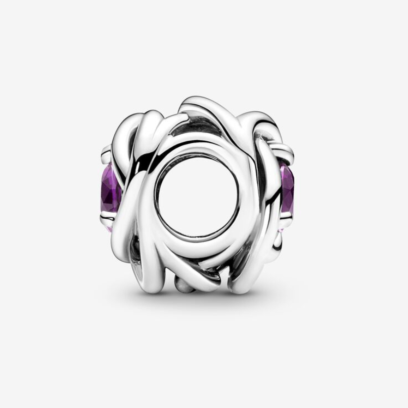 Pandora  February Birthstone Eternity Circle Charm S925 ALE   Gift bag