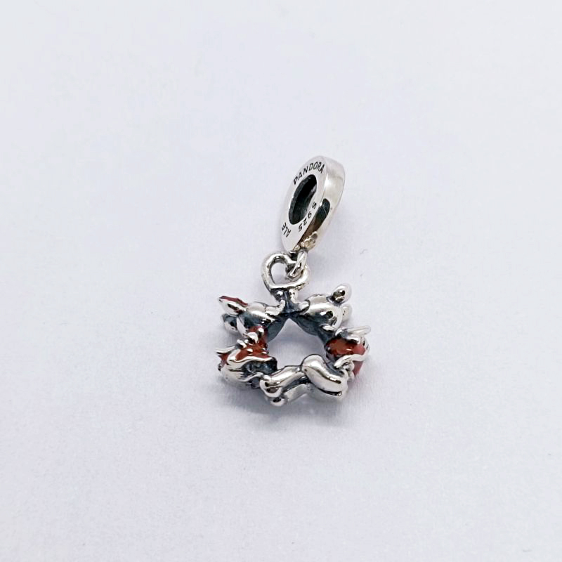 Pandora   Mickey  Minnie Kissing Dangle Charm S925 ALE