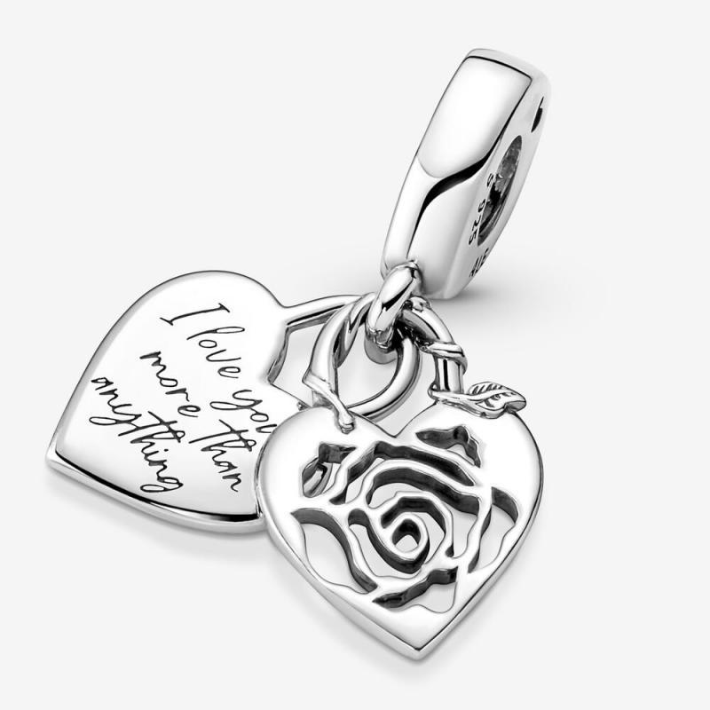 Pandora Rose Heart Padlock Dangle Charm  Gift bag