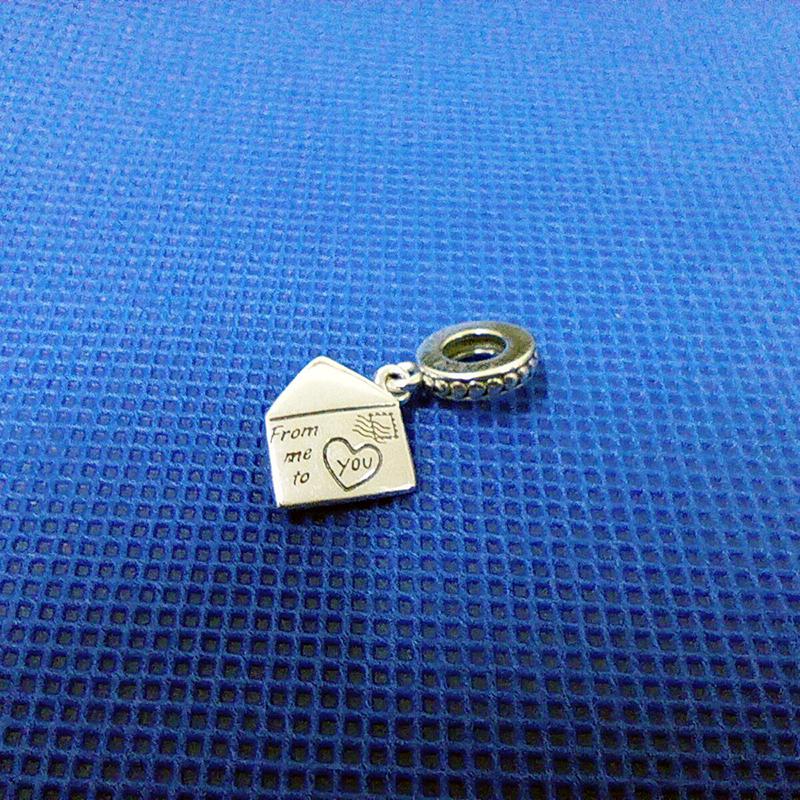 PANDORA Pansy Flower Envelope Dangle Charm