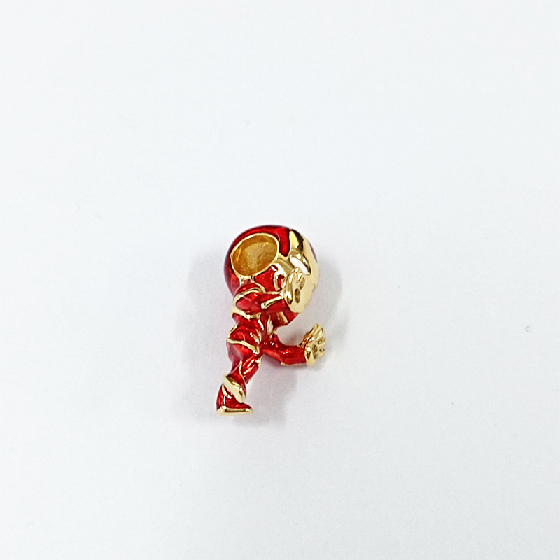 PANDORA Gold Red Marvel The Avengers Iron Man Charm