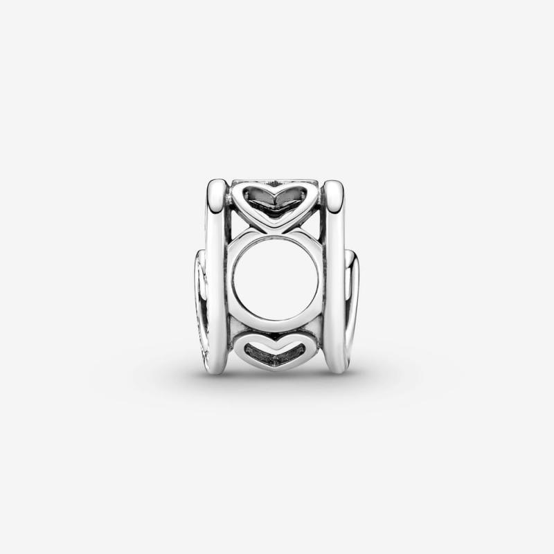Pandora Silver 925 ALE Sparkling Mom Entwined Hearts Charm